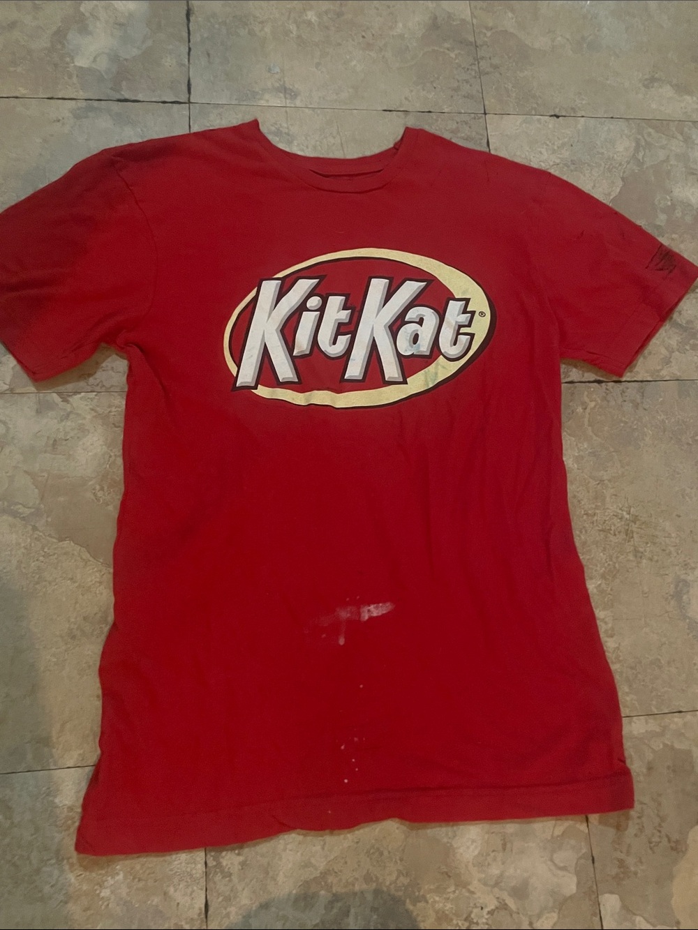 Red Graphic Short Sleeve Tee for Women